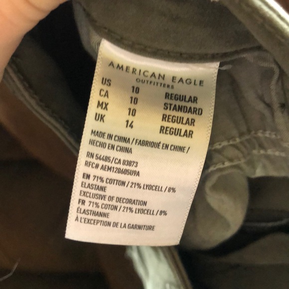 Green American Eagle jeggings - Picture 3 of 4